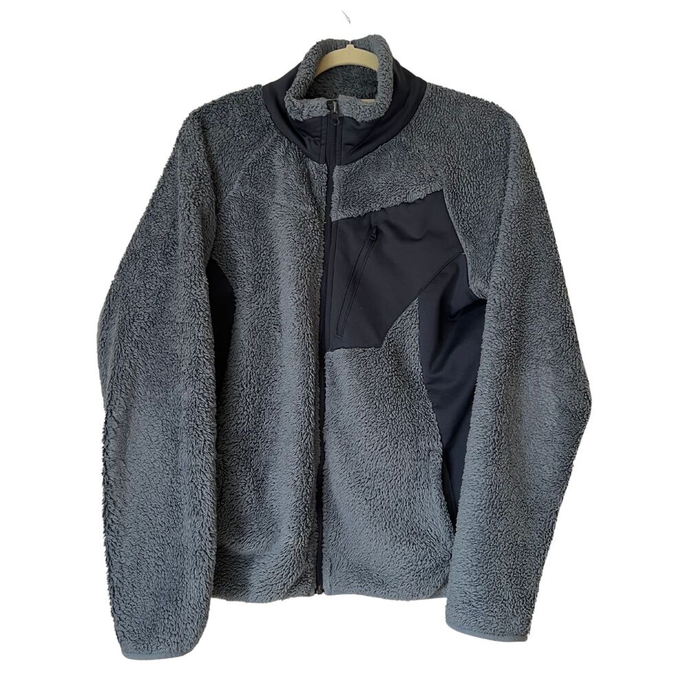 Columbia Women's Sweater Size Large Full Zip Grey Jacket Long Sleeve Fleece